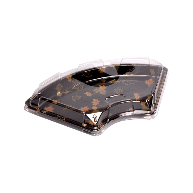 Wadah makanan sushi berbentuk kipas sekali pakai