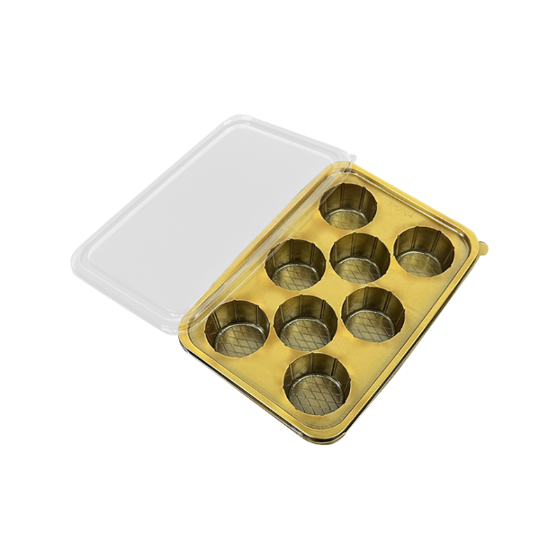 Kotak kemasan kue plastik sekali pakai 8 rongga