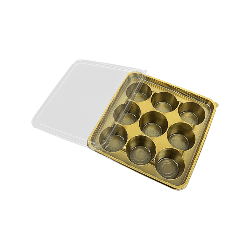 Kotak kemasan permen PET melingkar 9 rongga