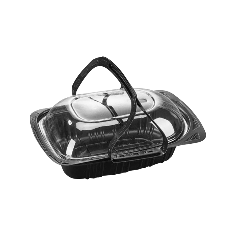 Wadah ayam panggang plastik genggam sekali pakai