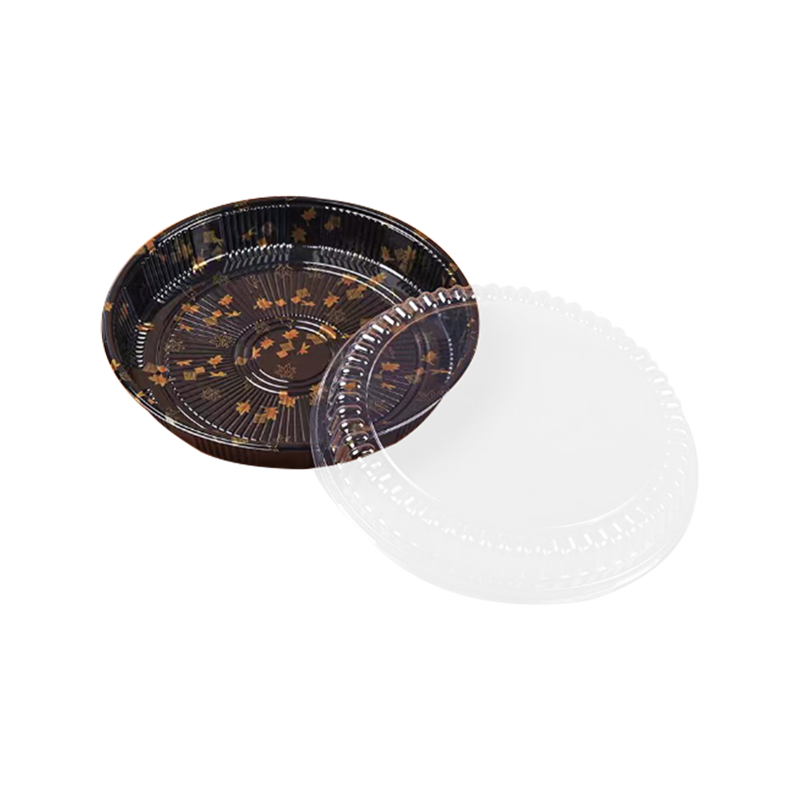 Kotak kemasan gaya Jepang bagian bawah dengan cetakan hitam